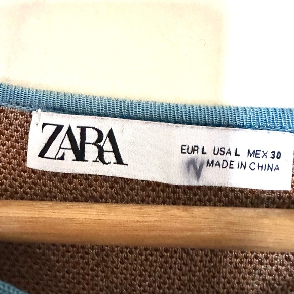 Zara Jacquard Kenia Mini Tunic Dress Womens Blue and Orange Patterned Sz Large - Picture 4 of 12